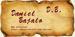 Daniel Bajalo vizit kartica